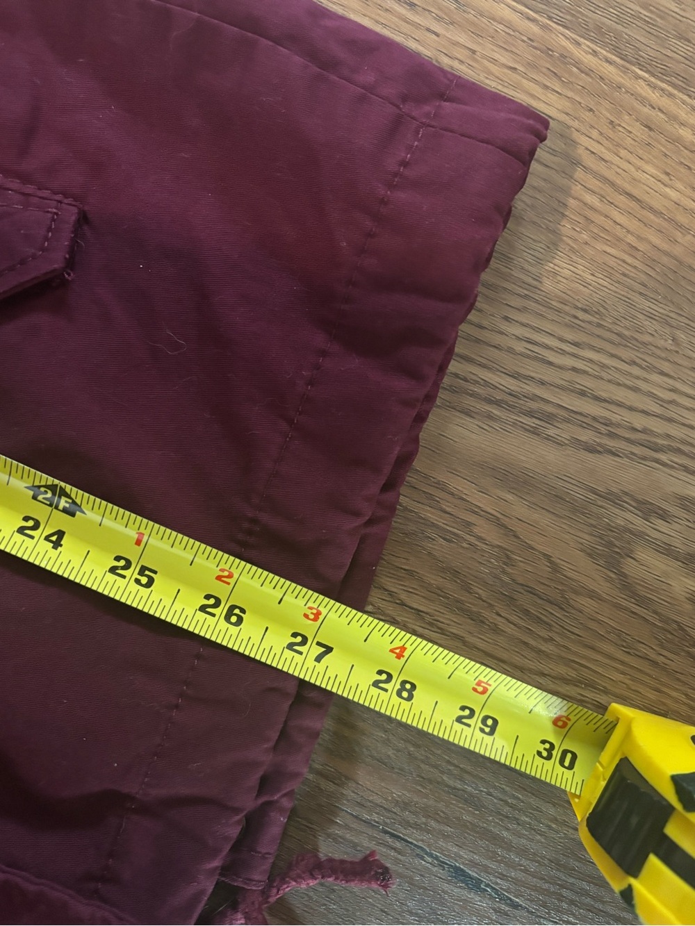 Ambiance Outerwear Adjustable Maroon Hooded Utility Jacket Fall Women’s Small - Picture 10 of 10